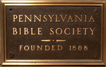 pennsylvania bible society plaque