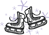 a pair of ice skates